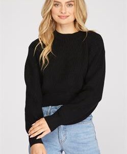 Long Sleeve Drop Shoulder Sweater Top