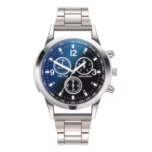Casual Stainless Steel Mesh Belt Watches for Men Simple Round Dial Quartz
